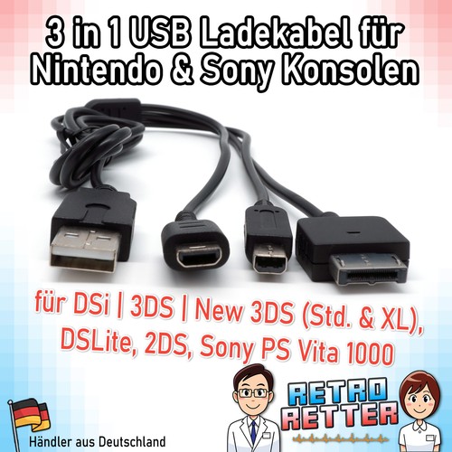 3in1 usb ladekabel nintendo - 3in1, ds