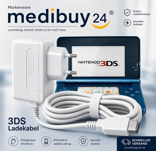 Ladekabel nintendo 3ds - ladekabel,